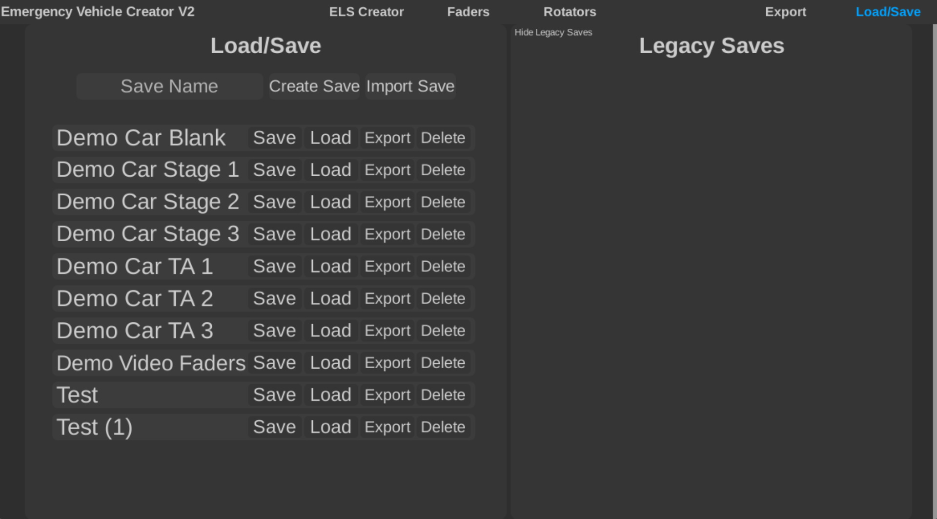 Save/Load Overview