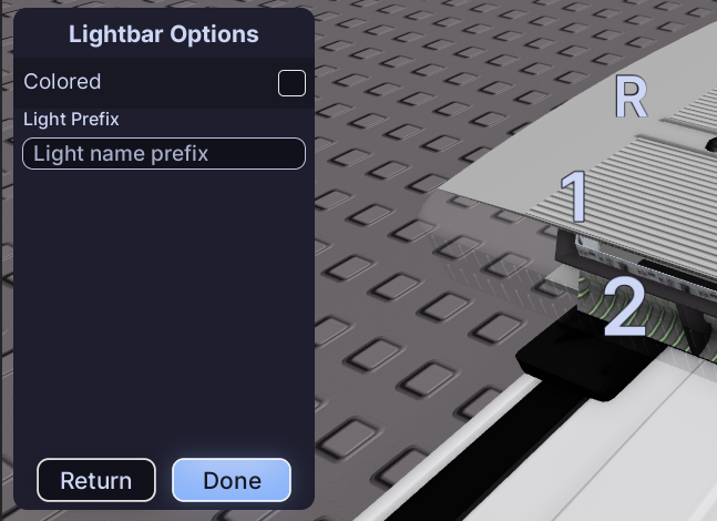 Image showing equipment configuration menu