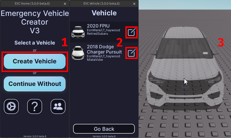 Image demonstrating inserting a vehicle